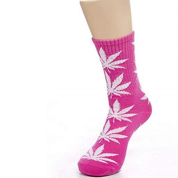 NEW WOMEN'S WEED SOCKS MARIJUANA GANJA CANNABIS - Picture 2 of 3